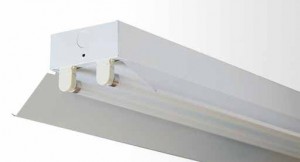 Reflector Batten - Twin Tube With White Powder Coated Metal Reflector