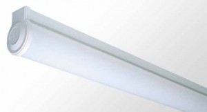 Round Diffused Batten - Single Tube With Opal Diffuser