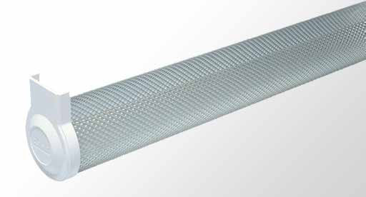 Curved Angle Reflector Batten - Twin Tube With Specular Aluminium Reflector