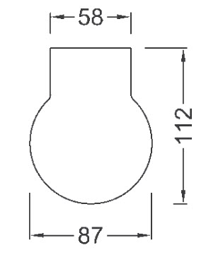 T8 Round Diffused Batten Single tube