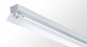 Reflector Batten - Single Tube With White Powder Coated Metal Reflector