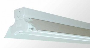 Reflector Batten - Twin Tube With White Powder Coated Metal Reflector