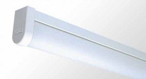 Vanity Oval Diffused Batten - Single Tube With Opal Acrylic Diffuser