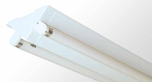 Triangle Batten - Twin Tube With White Powder Coated Sides