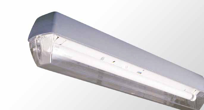 Weatherproof Diffused - Single Tube With Clear Polycarbonate Diffuser